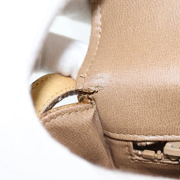 CELINE Macadam Canvas Shoulder Bag PVC Leather Beige Auth - Picture 14 of 16